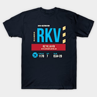 Reykjavik Airport Stylish Luggage Tag (RKV) T-Shirt